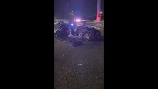 Single-vehicle wreck leaves car a wrangled mess on Steves Avenue in San Antonio