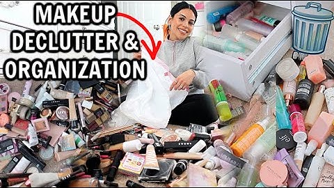 DECLUTTERING & ORGANIZING MY ENTIRE MAKEUP COLLECTION *spring cleaning*