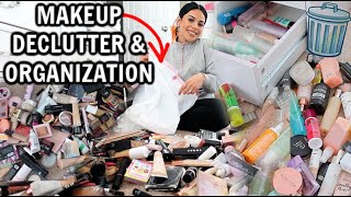 DECLUTTERING \& ORGANIZING MY ENTIRE MAKEUP COLLECTION *spring cleaning*