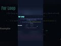 For Loop in just 30 seconds! | A Devvine Coding Series