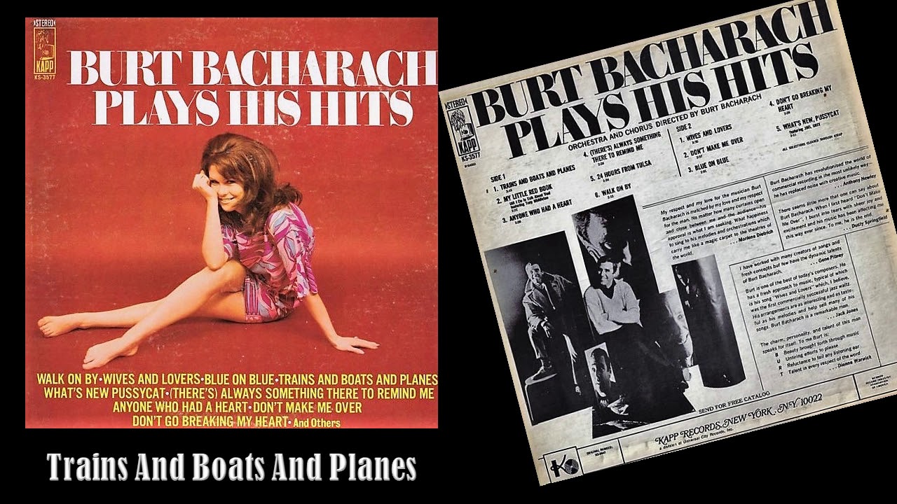 Trains And Boats And Planes/Burt Bacharach 1966 YouTube