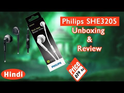 Philips SHE3205 Rich bass earphone unboxing and review