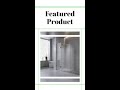 90cm Frameless Diamond Shower Screen – White F-Brackets with SS Hinges &amp; Square Double Pull Handle