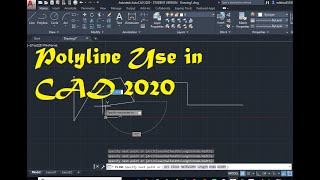 How to use polyline in Auto CAD 2020