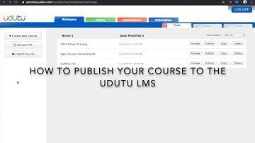 Publish Your Course to the Udutu LMS