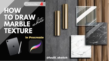 How to draw white marble white texture in Procreate | Tutorial