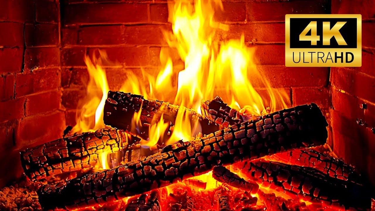 Fire Youtube 🔥 Cozy Fireplace 4K (12 HOURS). Cozy Fireplace with Burning Logs and ...