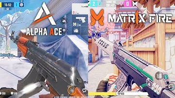 Alpha Ace vs MATR1X FIRE Weapons Animation Comparison
