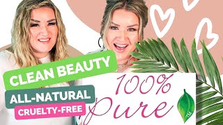 👄⭐100 PERCENT PURE UNBOXING SKINCARE CLEAN BEAUTY MAKEUP REVIEW @100percentpure Glow Up Twins
