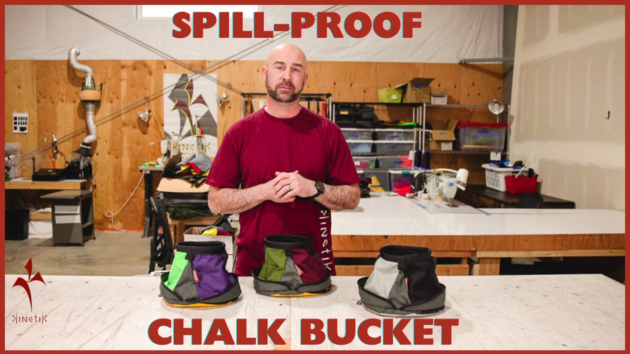 KiloJoule Chalk Bucket – The World’s Only Spill-Proof Chalk Bag