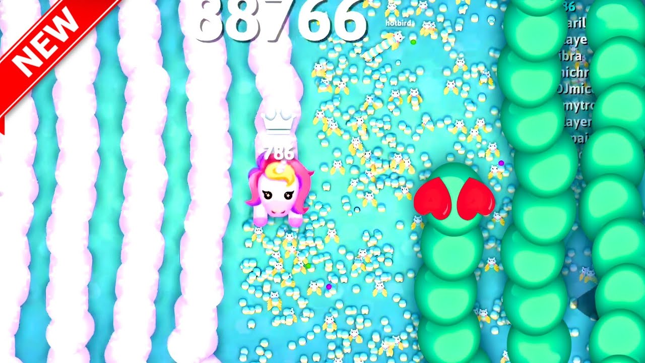 SNAKE IO🐍 GLITTERHOOF SNAKE IO vS 💀 MONSTER DOTE  EPIC SNAKE IO 🐍 BEST / FUNNY GAMEPLAY !