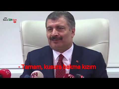 Sağlık Bakanı FAHRETTİN KOCA'nın gazeteciye nezaketi ; "tamam, kusura bakma kızım"  👏👏