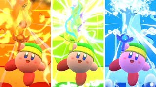 Kirby Star Allies - All Friend Combos Gameplay