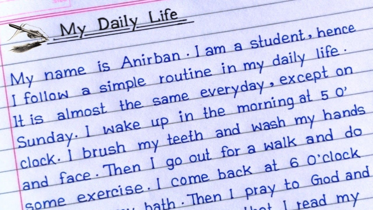 daily routine essay in english