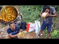 Curry chicken foot + peeling jelly with teeth - find food on the farm
