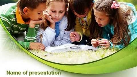 Childrens Reading Book PowerPoint Template by PoweredTemplate.com