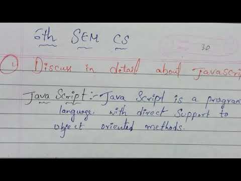 What is JavaScript? Explained with an Example Program | 6th Sem CS