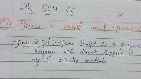 what is Java script? explain with a example program 6th sem cs