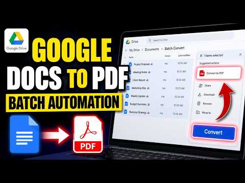 How to transfer Google Docs to PDF with batch automation - Detailed Guide