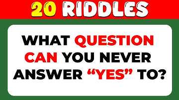 Only a Genius Can Solve These Riddles 🧠🧩 | 20 Tricky Riddles to Test Your Brain