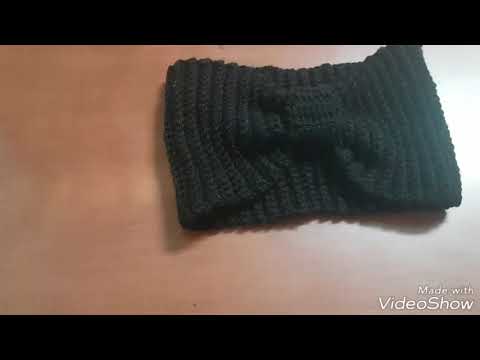 איך לסרוג מחמם ראש/אוזניים במסרגה אחת? How to  Crochet a head / ear heater in a knitting needle