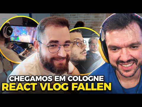 molodoy admirando a TELA DO FALLEN! GAULES REAGE AO VLOG DO FALLEN CHEGANDO EM COLOGNE!
