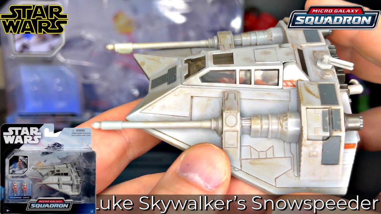 Star Wars Micro Galaxy Squadron – Snowspeeder Luke Skywalker 13 Cm – Micro Figurines 2,5 Cm – Bataille De Hoth
