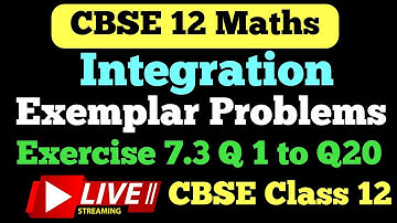 Class 12 Maths Exemplar Problems Integration Exercise 7.3 Q1 to Q20 @studypointpro