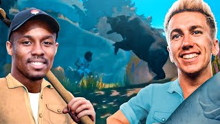 INTENSE BATTLE WITH A BEAR! Miniminter x Astrojordz Final Part (Raft)