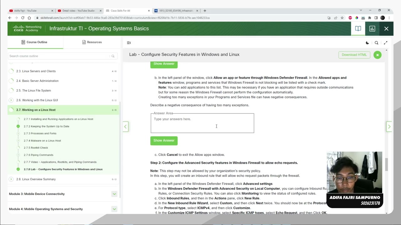 2.7.8 Lab - Configure Security Features in Windows and Linux