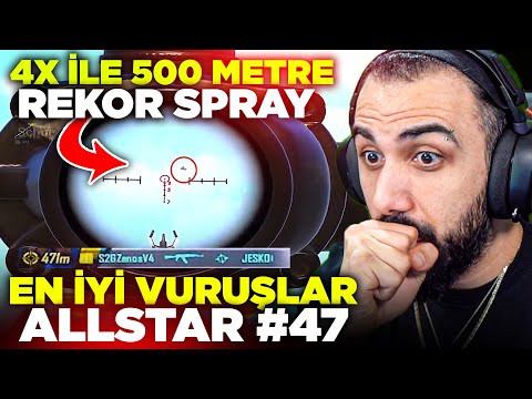 AK 4X İLE 500 METREDEN GÖRDÜĞÜNÜZ EN İMKANSIZ SPRAY! 😱 EN İYİ VURUŞLAR ALLSTAR #47 | PUBG MOBILE