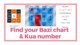 How to find out your Ba Zi chart ( Four Pillar chart) and Kua (Gua) number  - YouTube