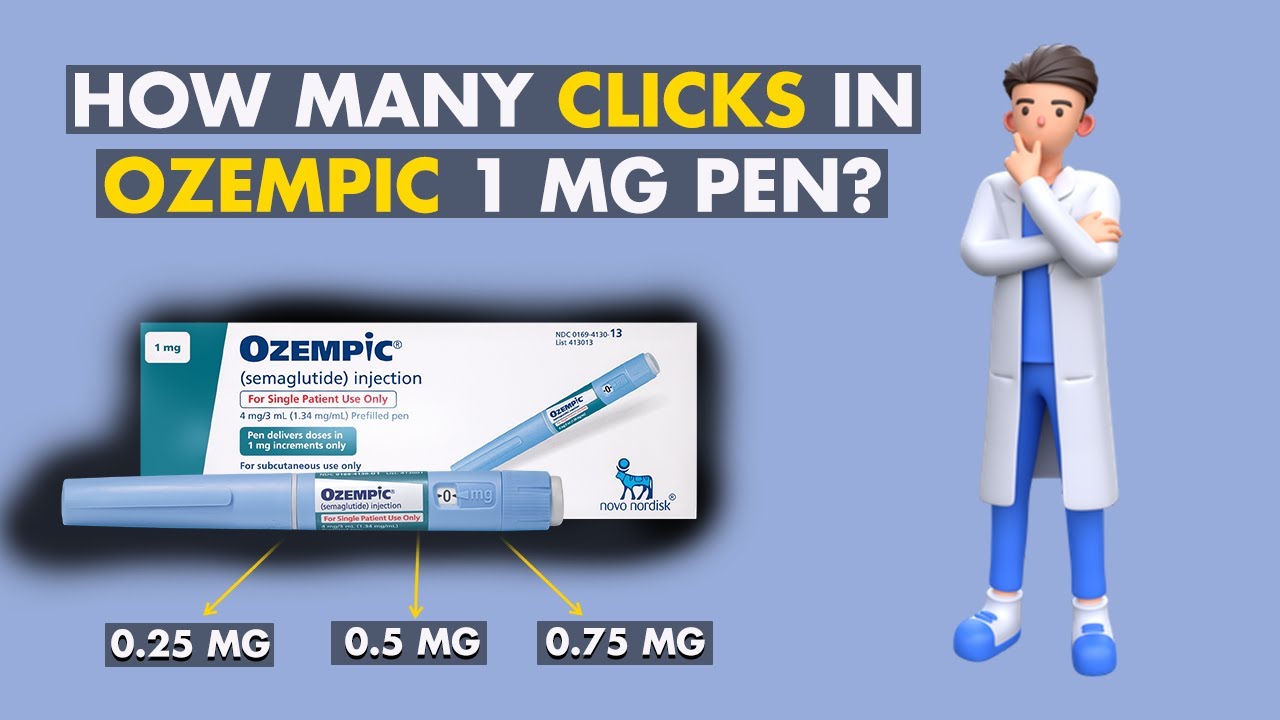 How Many Clicks in Ozempic 1 mg Pen? - Step by Step Guide - YouTube