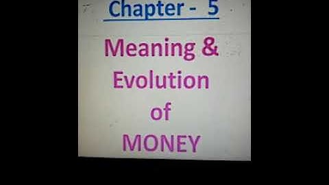 MLZS JHANSI CLASS 12 Economics Chapter 5 Money Lecture 1