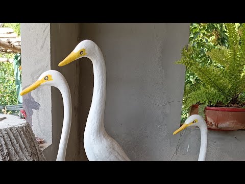 How to make a plaster heron: complete tutorial