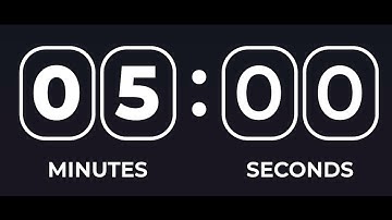 5 Minutes Count Down Timer Alarm Clock | 300 Seconds Alarm With Sound