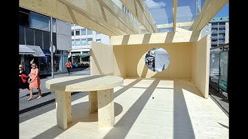 Renewable and reusable pavilion - installation