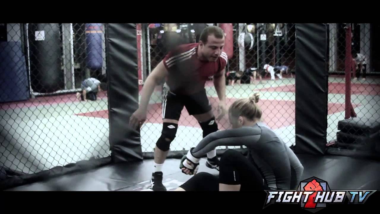 UFC 170 Rousey vs. McMann- Ronda Rousey works wrestling w/Olympian Martin Berberyan