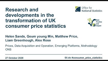 GSS sharing webinar: research and developments in the transformation of UK consumer price statistics
