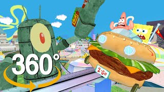 Spongebob Squarepants! - 360° - Plankton's Roller Coaster - Glove World! (3D VR Game Experience!)