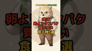 実は卵よりタンパク質が多い食べ物5選 #健康 #雑学 #予防医療 #医療 #予防 #体調 #タンパク質 #卵