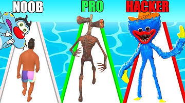 NOOB vs PRO vs HACKER | Mutant Run | With Oggy And Jack | Rock Indian Gamer |