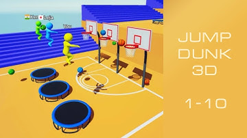 Jump Dunk 3D | iOS mobile game | Gameplay/Walkthrough | Level 1-10