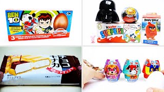 4 SWEETS 😋 Unpacking Chocolate Angry Birds, DESSERTS, Ice cream, Kinder EGG🌈 Satisfying Video