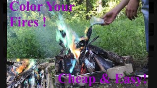 How to Color Your Campfire at Home- without store bought packets