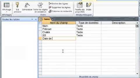 Access 2007  Création d