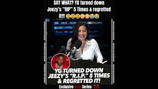 YG turned down Jeezyโs โRIPโ 5 Times & regretted it!!! ๐ฉ๐ฉ๐ฉ๐ณ๐ณ๐๐#jeezy #yg #atlanta #california #beef YG turned down Jeezyโs โRIPโ 5 Times & regretted it!!! ๐ฉ๐ฉ๐ฉ๐ณ๐ณ๐๐#jeezy #yg #atlanta #california #beef