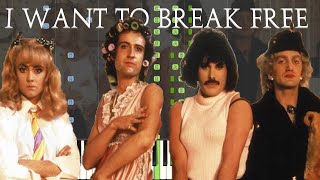 Queen - I Want To Break Free Accompaniment Piano/Karaoke *FREE SHEET MUSIC IN DESC* screenshot 2