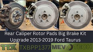 Rear Caliper Rotor Pads Big Brake Kit Upgrade Replacement 2013-2019 Ford Taurus@MevotechParts TTX