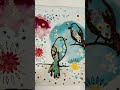 Magia con Servilletas! Cuadro de Pajaritos con Relieve 3D, Glitter y Fondo Muy Colorido